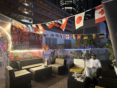 Warm brownie with ice cream